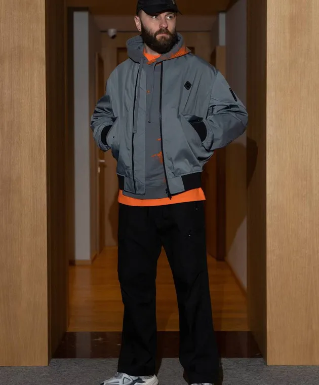 A Cold Wall Gray logo bomber jacket
