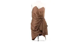 ALEXANDRE VAUTHIER Vestidos T.fr 44 Seda Castaño 