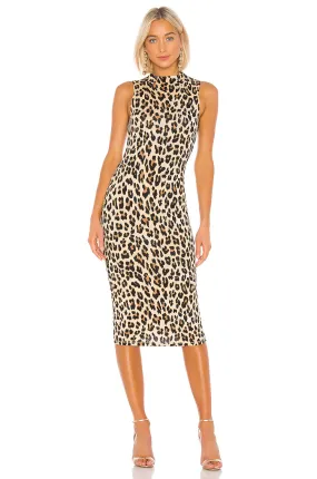 ALICE + OLIVIA Vestido Delora Leopardo