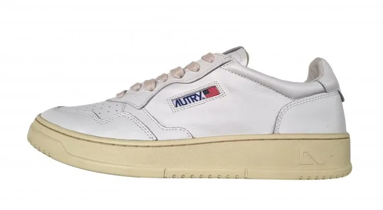 AUTRY zapatos zapatillas en cuero blanco suave AULM GG04