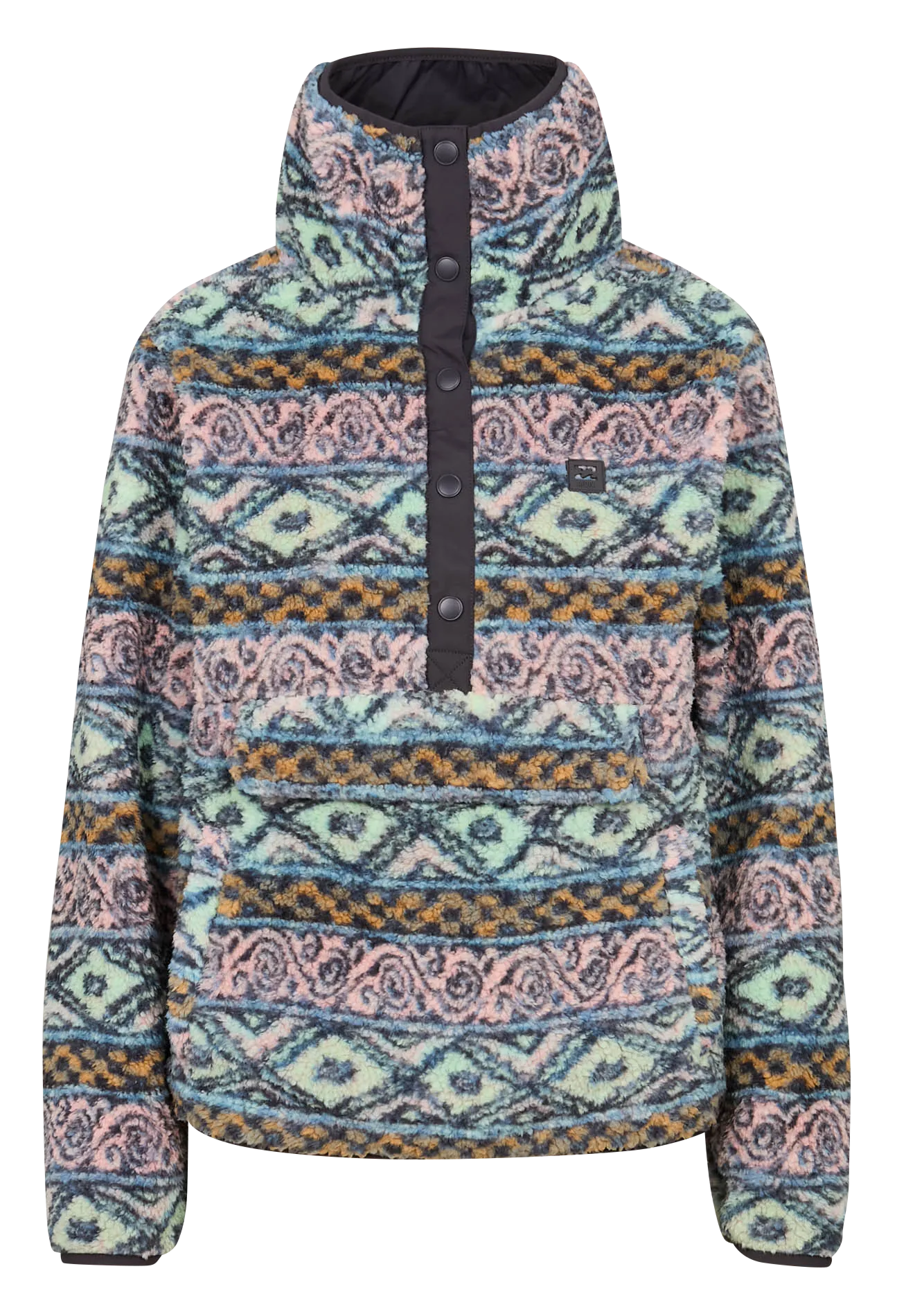 BILLABONG SWITCHBACK - Polar con cuello alto estampado en rosa