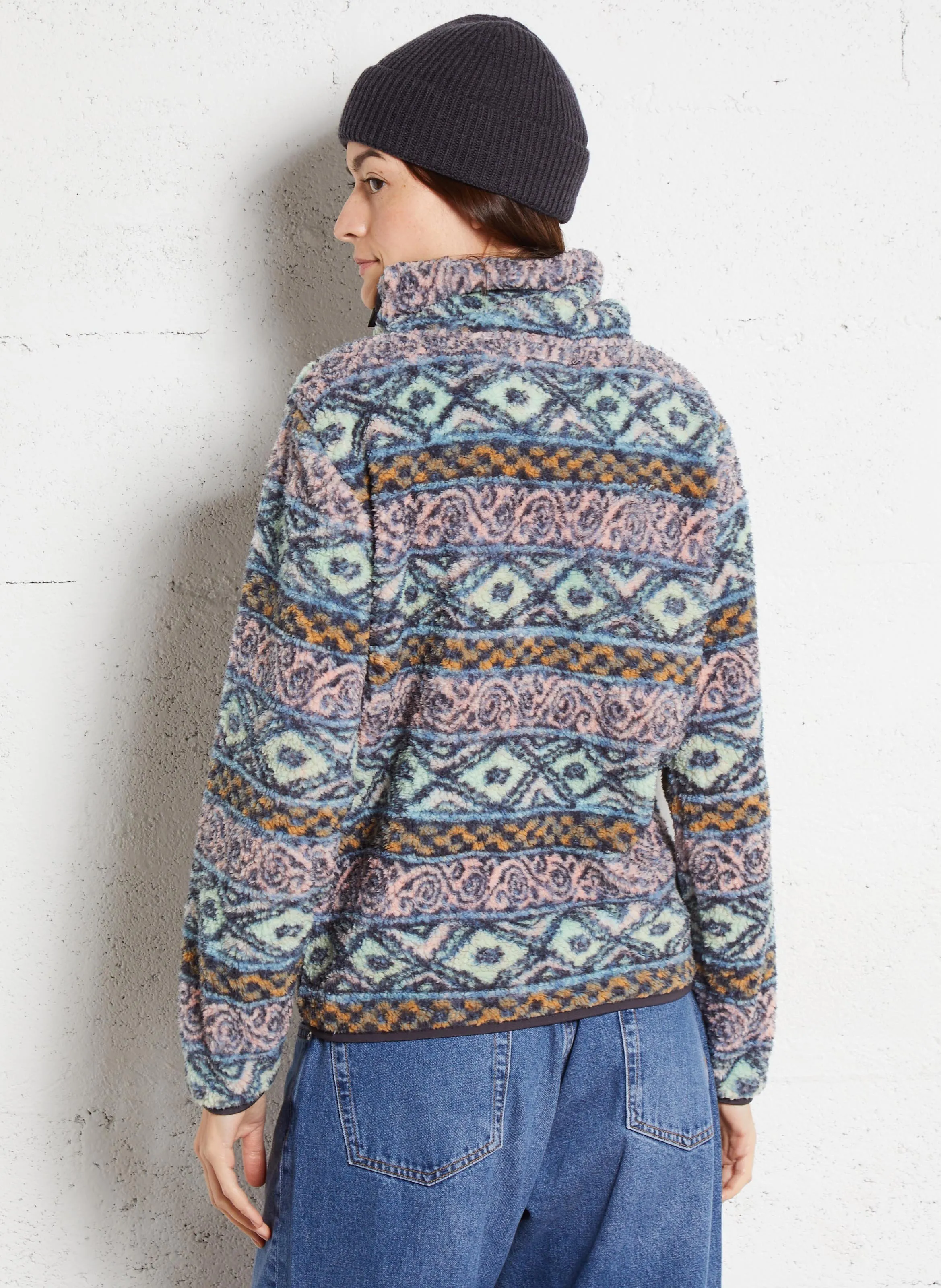 BILLABONG SWITCHBACK - Polar con cuello alto estampado en rosa