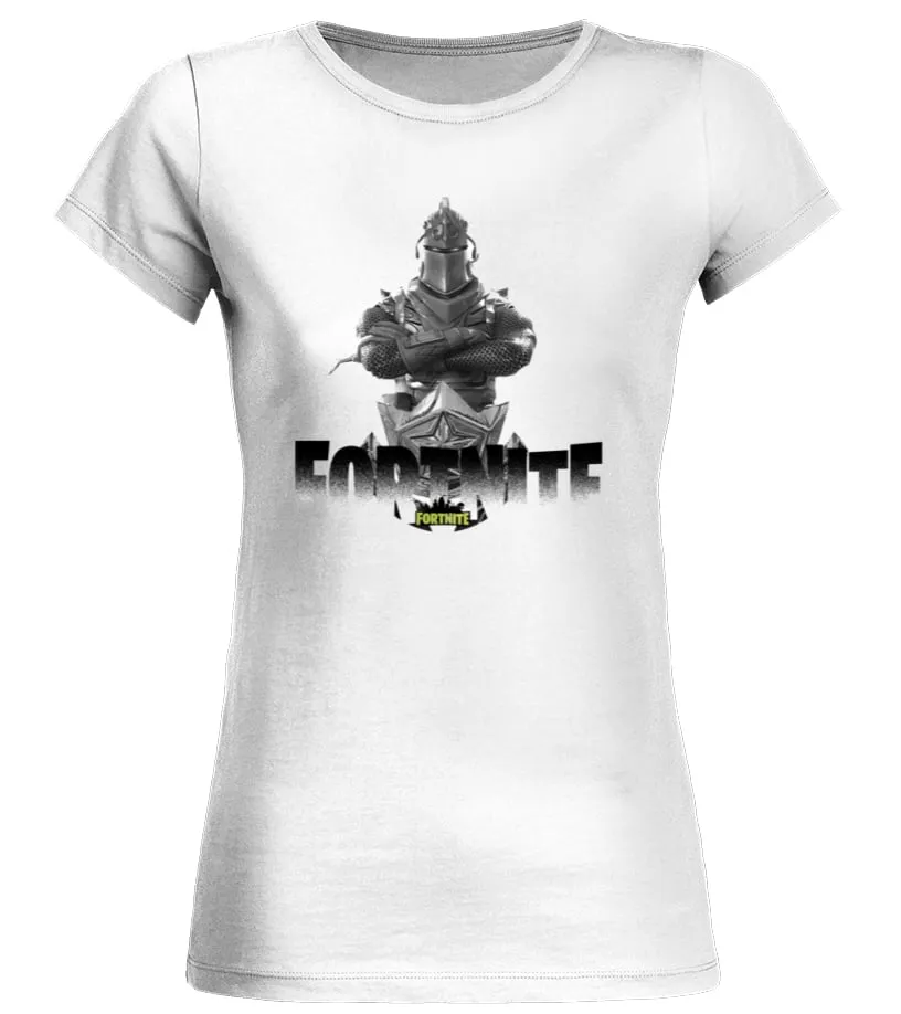 Black Knight-Fortnite Camiseta cuello redondo Mujer