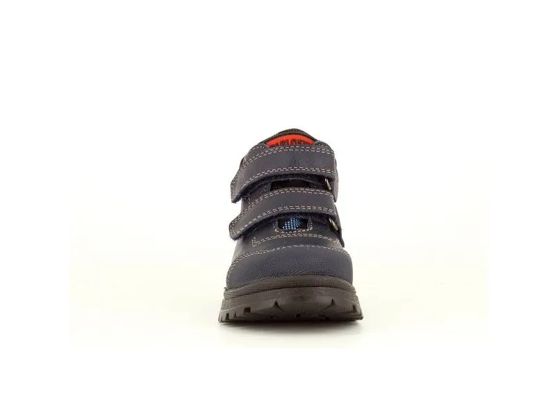 BOTA DE PIEL CON PUNTERA REFORZADA 599723 EN COLOR MARINO