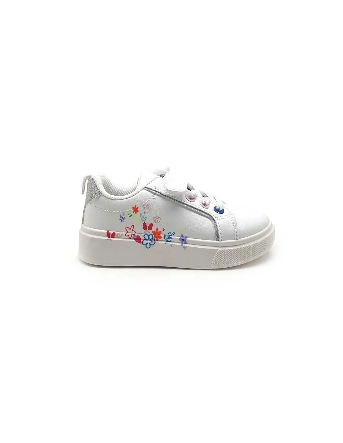 DAVS SNEAKER NIÑA ESTAMPADO FLORES GLITTER 3-K806C