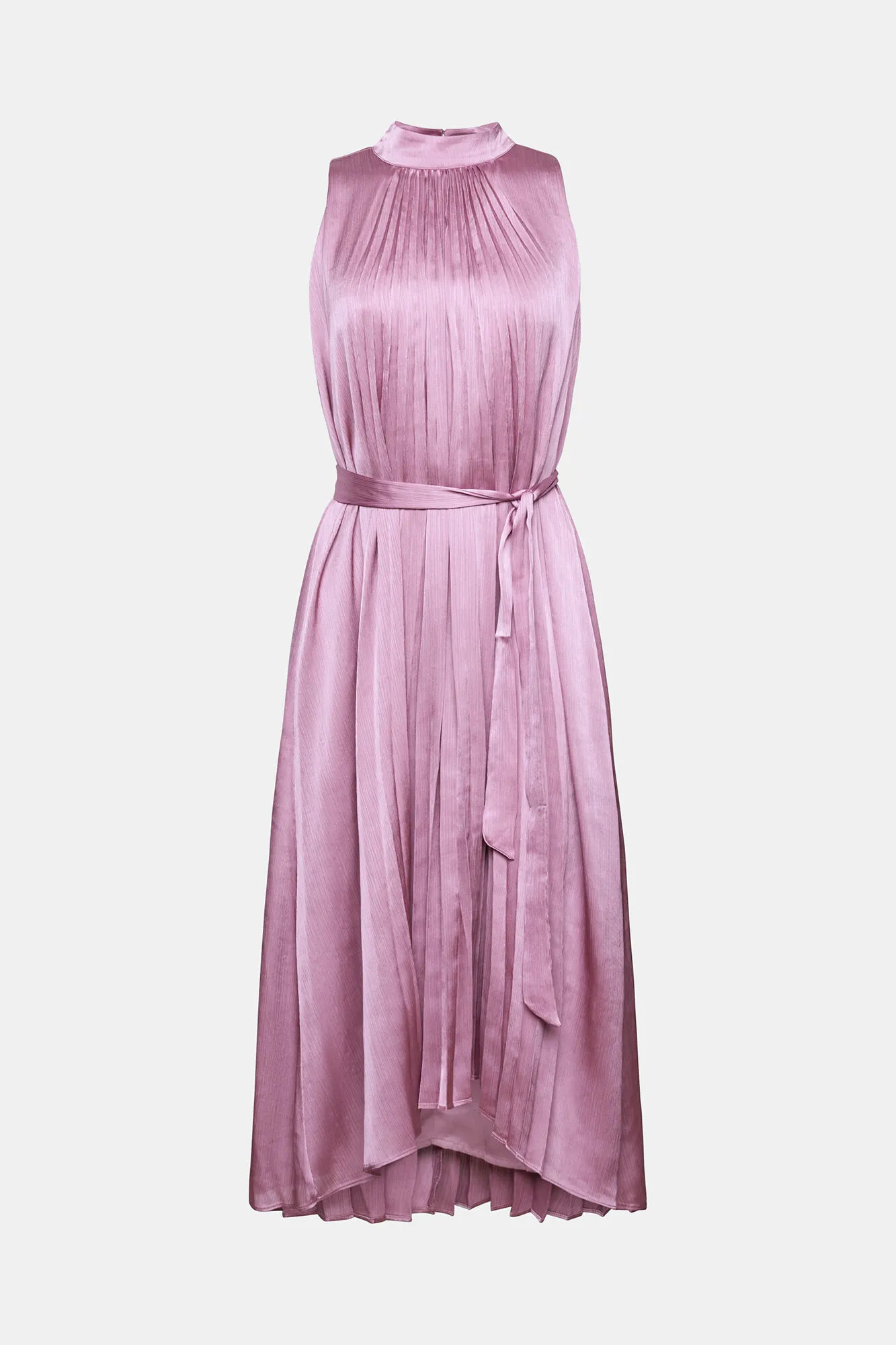 Esprit Vestido midi plisado sin mangas