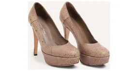 GIANVITO ROSSI Tacones EU 36 Cuero Beige 