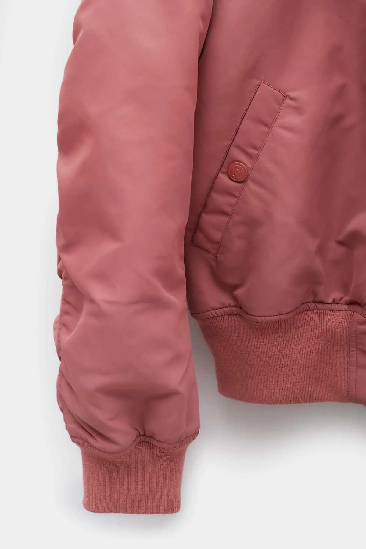 MARTINE ROSE DUSTY PINK CLASSIC BOMBER JACKET