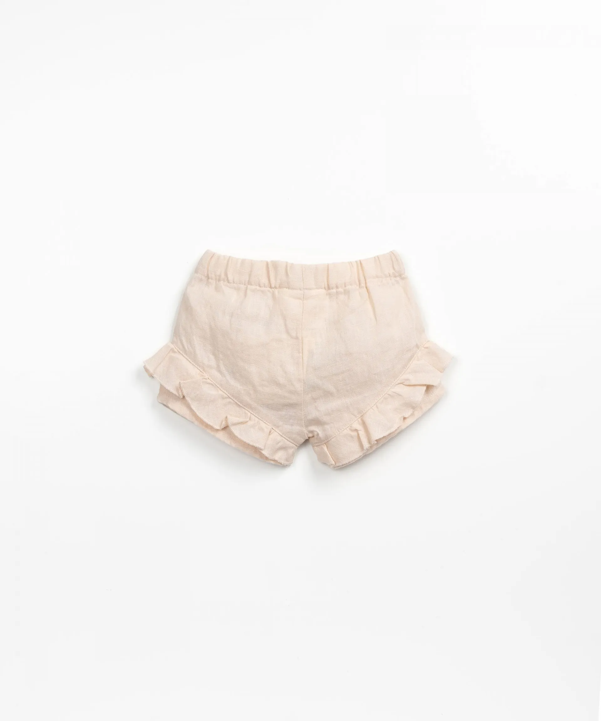 Pantalón corto de lino con cintura elástica | Textile Art