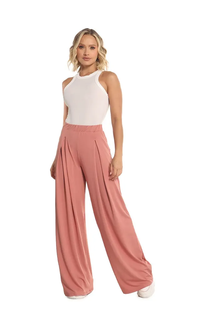 Pantalón Rosa Viejo Palazzo