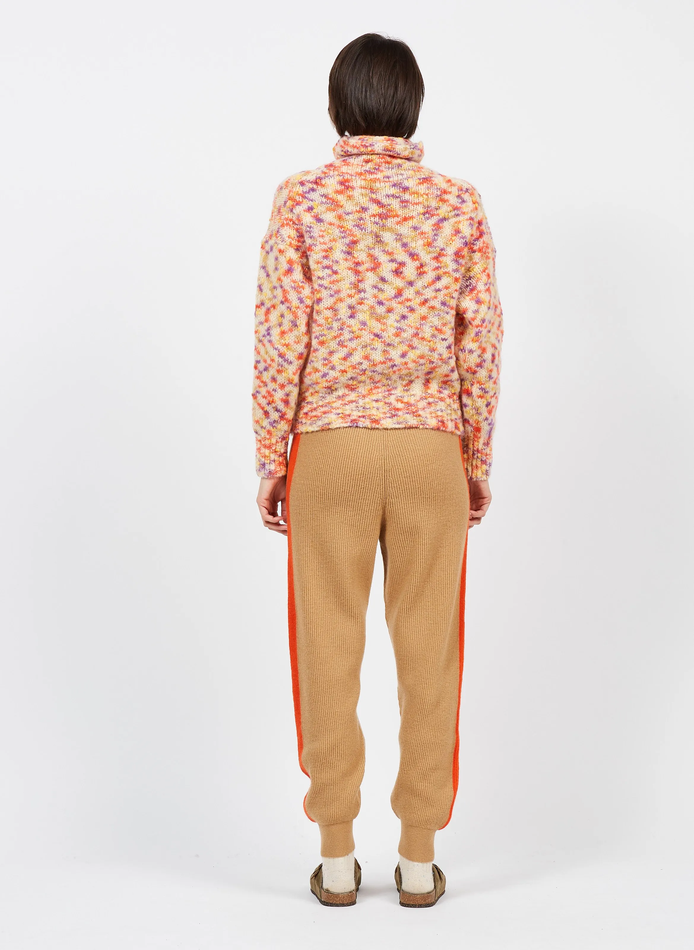 SCILLA - Pantalón de jogging de punto en beige