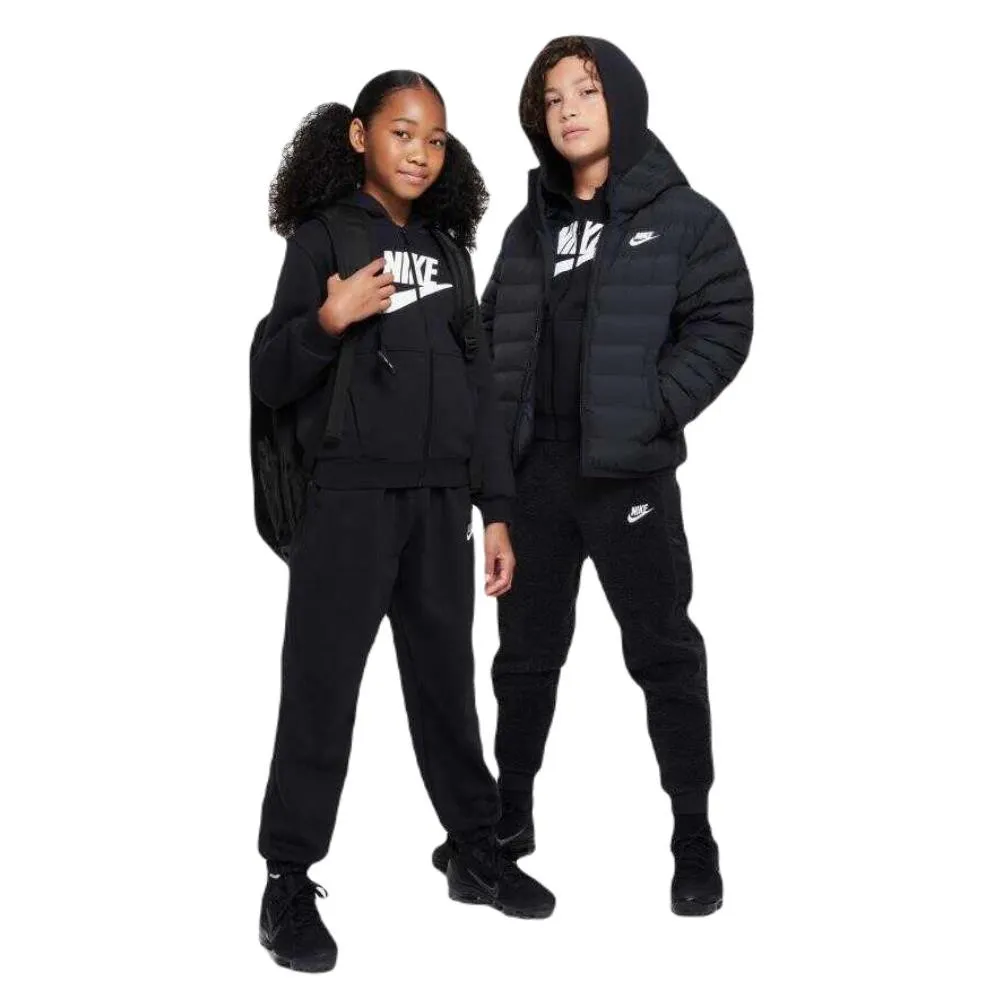 SUDADERA NIKE K NSW CLUB FLC HD FZ LS NEGRO HOODIE FD2990-010