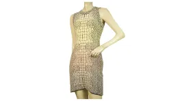 Vestido ajustado sin mangas con estampado de cocodrilo multicolor de M Missoni 40 