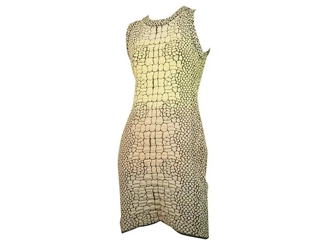 Vestido ajustado sin mangas con estampado de cocodrilo multicolor de M Missoni 40 