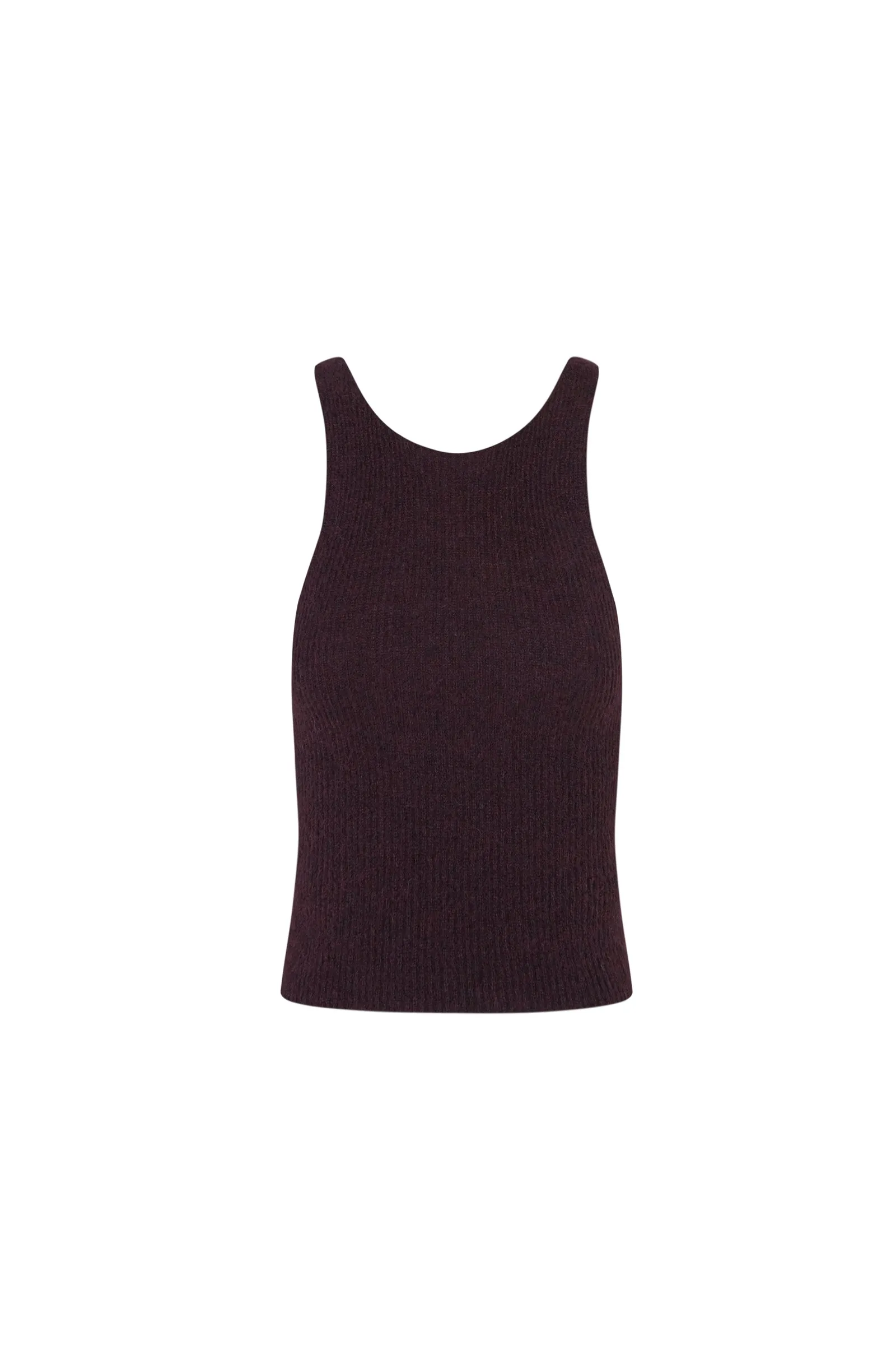 Zakia, burgundy top in baby alpaca, wool and silk