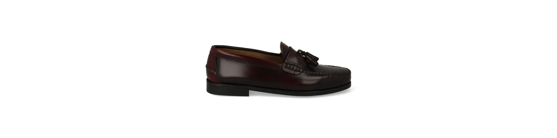 ZAPATOS CASTELLANOS HOMBRE con BORLAS MOD. ROBIN BURDEOS