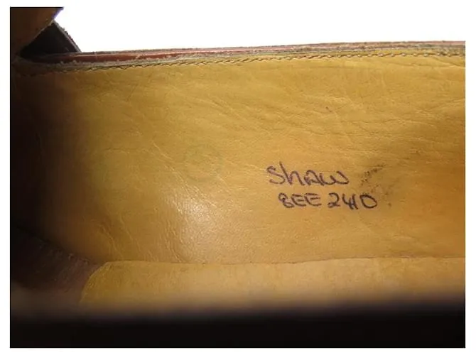 ZAPATOS JOHN LOBB SHAW 8mi 42 MOCASIN PIEL HEBILLA + CORREAS Castaño 